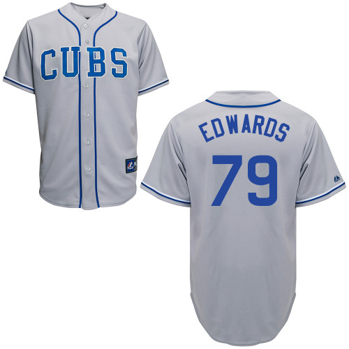 C-J Edwards #79 Youth Baseball Jersey-Chicago Cubs Authentic 2014 Road Gray Cool Base MLB Jersey